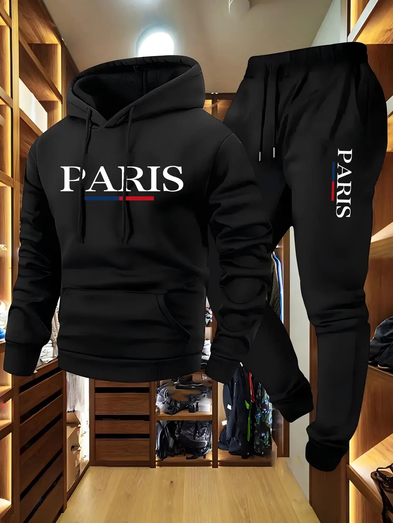 Outdoor Sports Leisure - Fashion Men's Hoodie Gift 2-piece Set