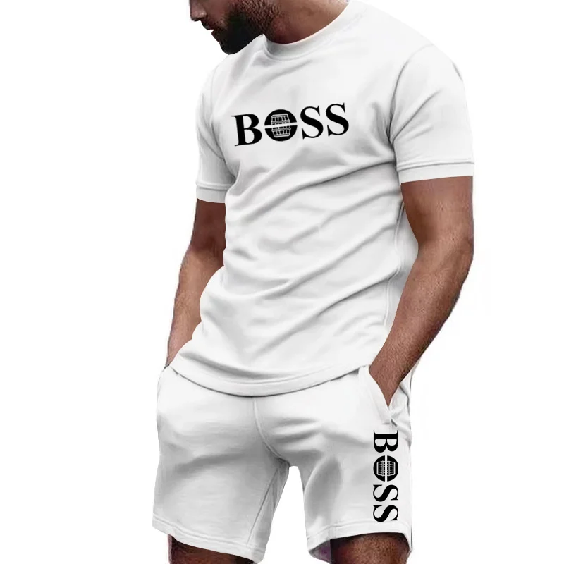 Outdoor Sports Leisure - Men's two-piece sportswear short sleeved T-shirt