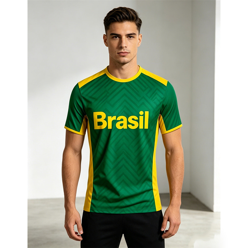 Brazil Football Jersey T-shirt - Outdoor Sport Name ulasan dan harga