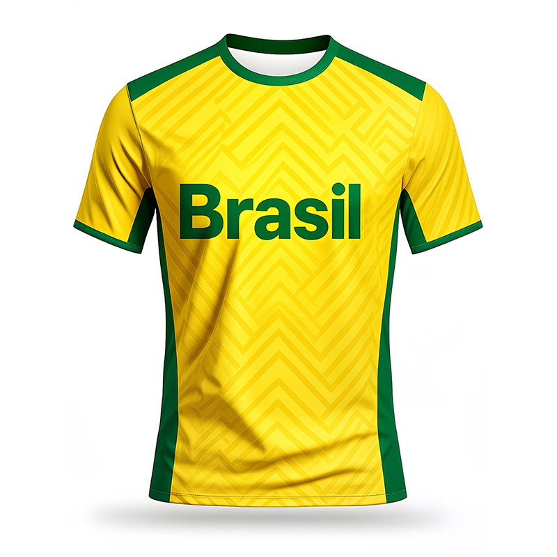 Brazil Football Jersey T-shirt - Outdoor Sport Name ulasan dan harga