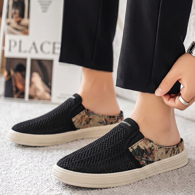 Summer men's perforated mesh s - Outdoor Sports Leisure ulasan dan harga