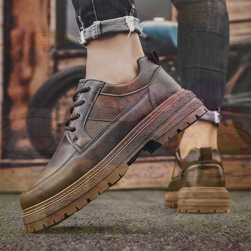 Dark Natural Leather Fashion T - Outdoor Sport Name ulasan dan harga