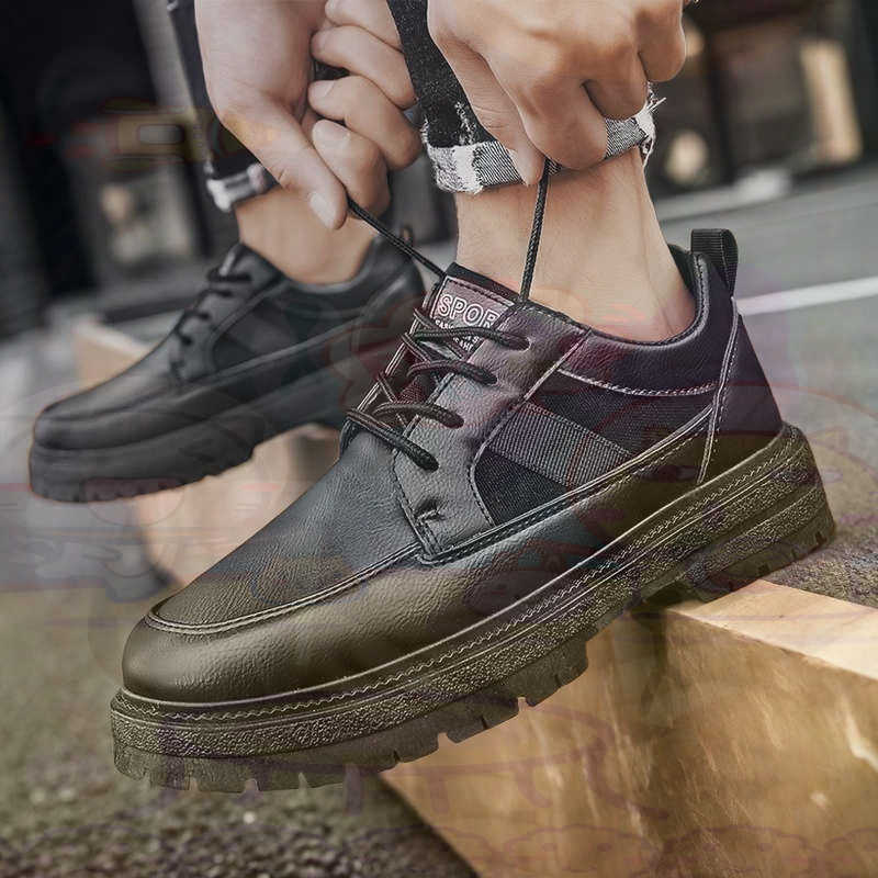 Dark Natural Leather Fashion T - Outdoor Sport Name ulasan dan harga