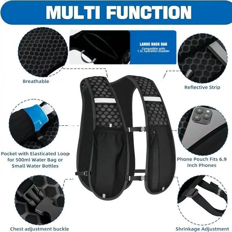 Running Vest Unisex Water-Resi - Trail Running Vest ulasan dan harga